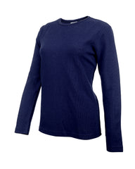Women's Cotton Long Sleeve T-Shirt with Crew Neck – Classic Fit