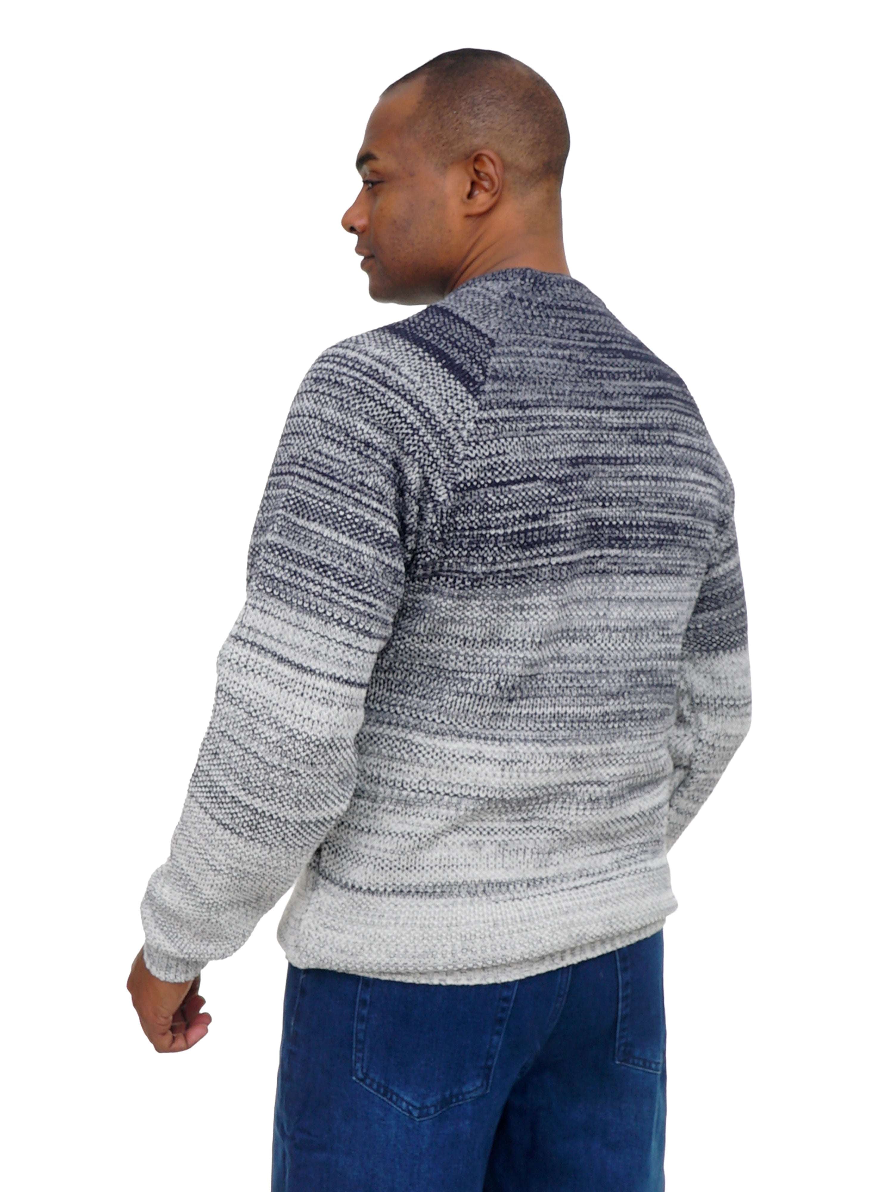 Men’s Textured Knit Sweater Modern Casual Long Sleeve