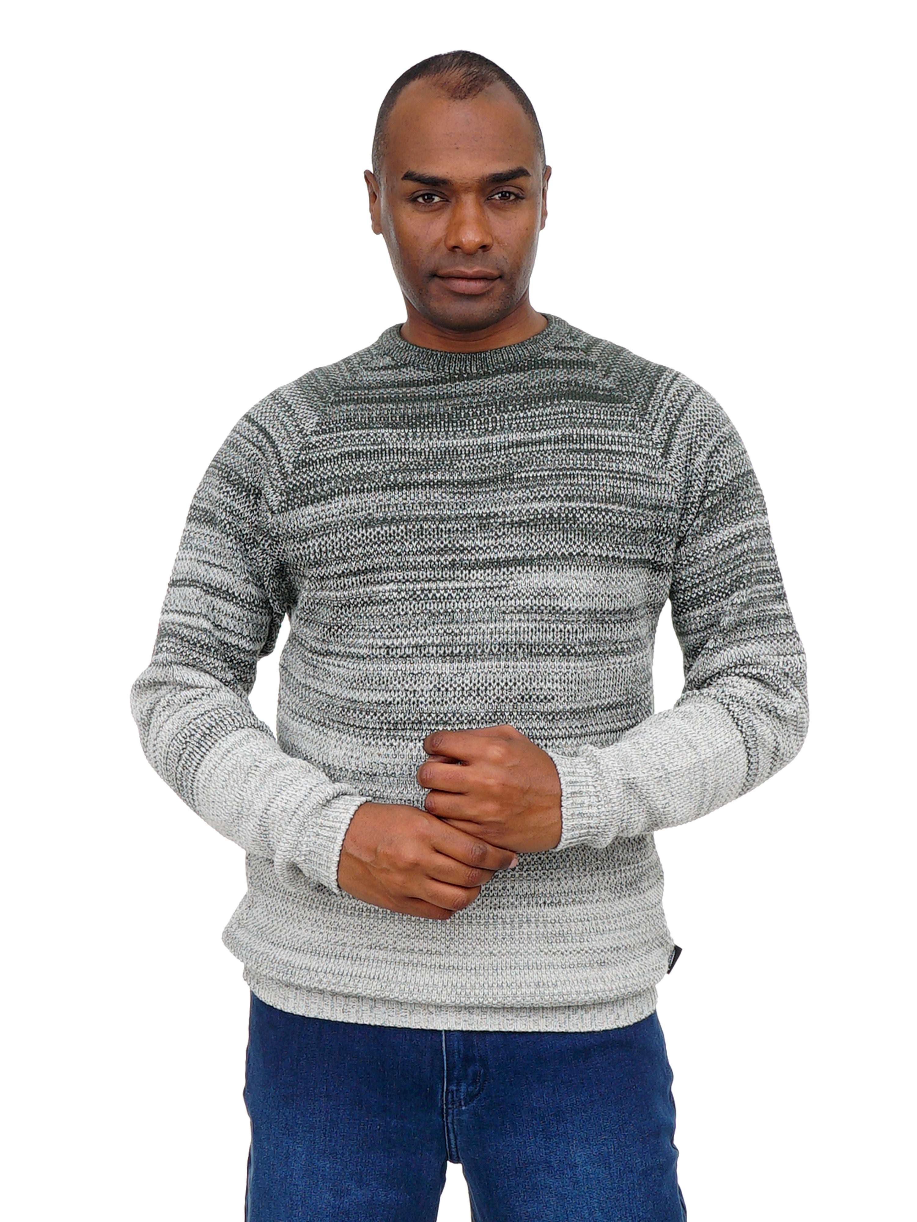 Men’s Textured Knit Sweater Modern Casual Long Sleeve