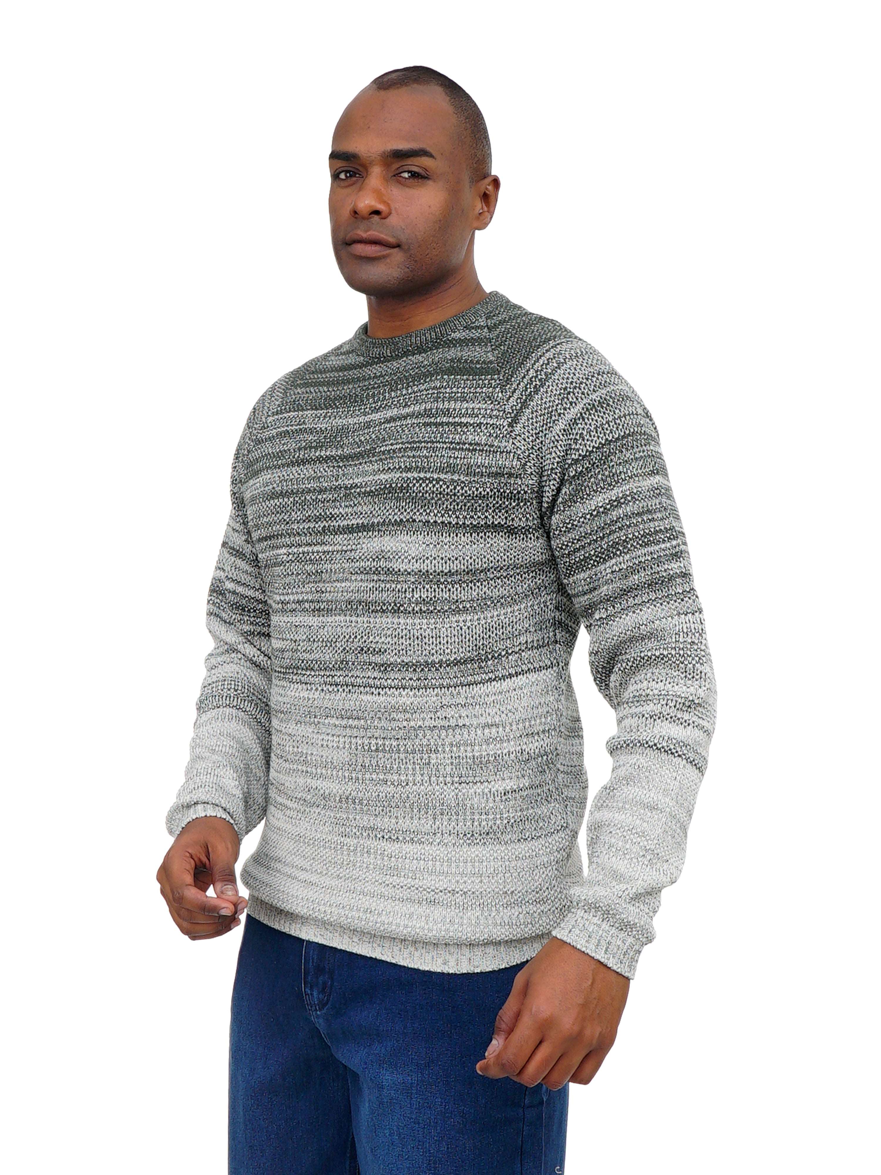Men’s Textured Knit Sweater Modern Casual Long Sleeve