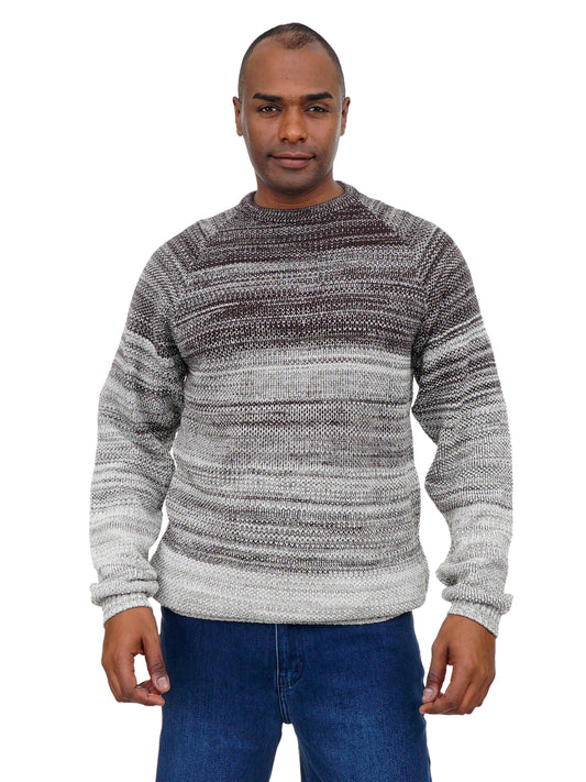 Men’s Textured Knit Sweater Modern Casual Long Sleeve