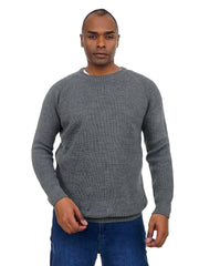 Men’s Classic Knit Sweater Crew Neck Soft & Comfortable Fit