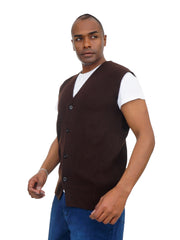 Men’s Classic Knit Vest Button Front Soft & Stylish Fit
