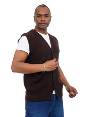 Men’s Classic Knit Vest Button Front Soft & Stylish Fit