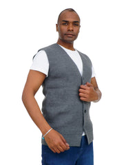 Men’s Classic Knit Vest Button Front Soft & Stylish Fit