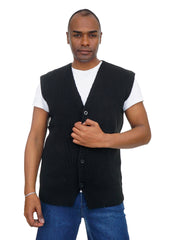 Men’s Classic Knit Vest Button Front Soft & Stylish Fit