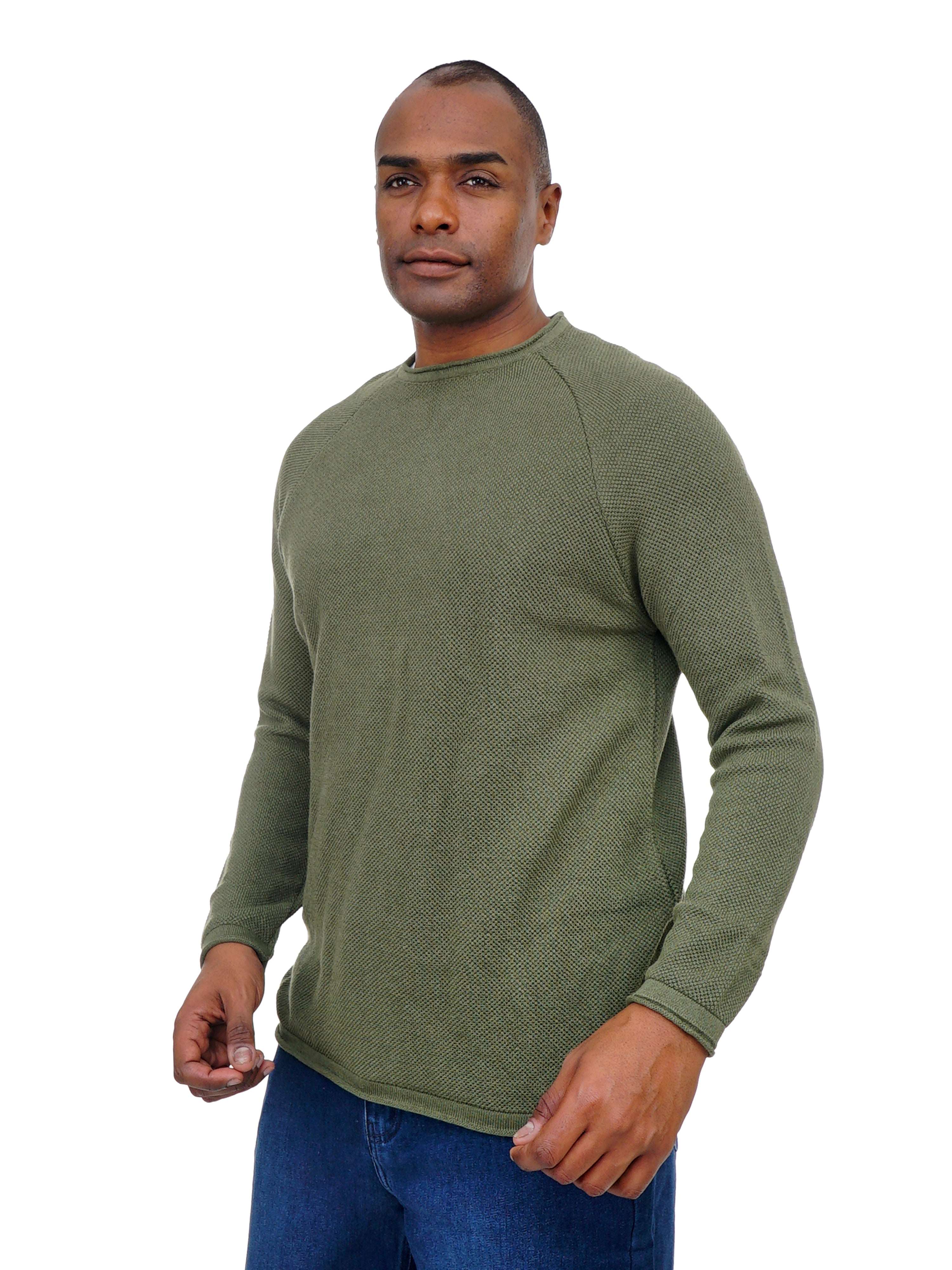 Men’s Knit Sweater Crew Neck Soft & Comfortable Fit