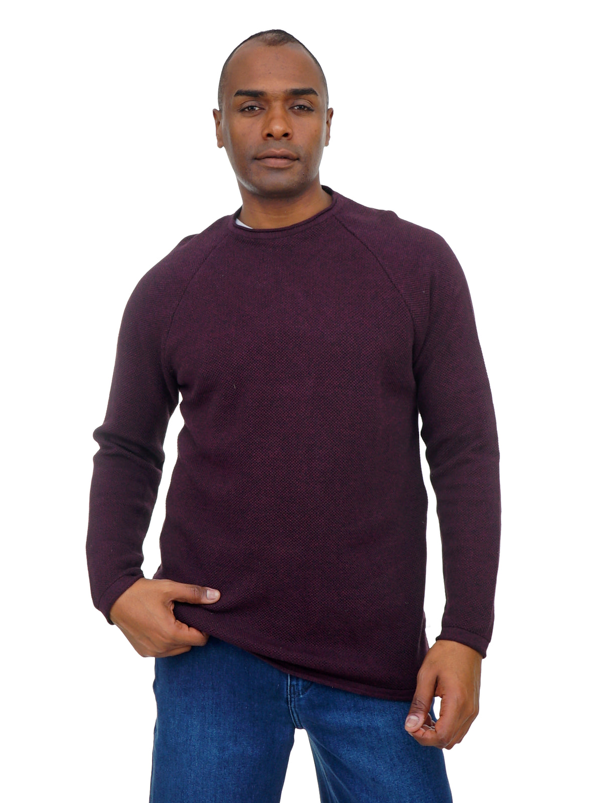 Men’s Knit Sweater Crew Neck Soft & Comfortable Fit