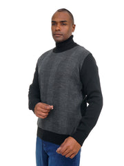 Men’s Turtleneck Knit Sweater Long Sleeve Smart Casual Style