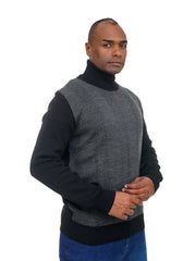 Men’s Turtleneck Knit Sweater Long Sleeve Smart Casual Style