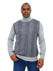 Men’s Turtleneck Knit Sweater Long Sleeve Smart Casual Style