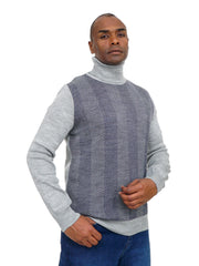 Men’s Turtleneck Knit Sweater Long Sleeve Smart Casual Style