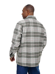Men’s Plaid Shirt Jacket Long Sleeve Button Front Casual Layering Style