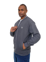 Men’s Zip-Up Bomber Jacket Long Sleeve Ribbed Collar Casual Street Style