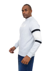 Men’s Casual Sweatshirt with Logo Print Round Neck Long Sleeves
