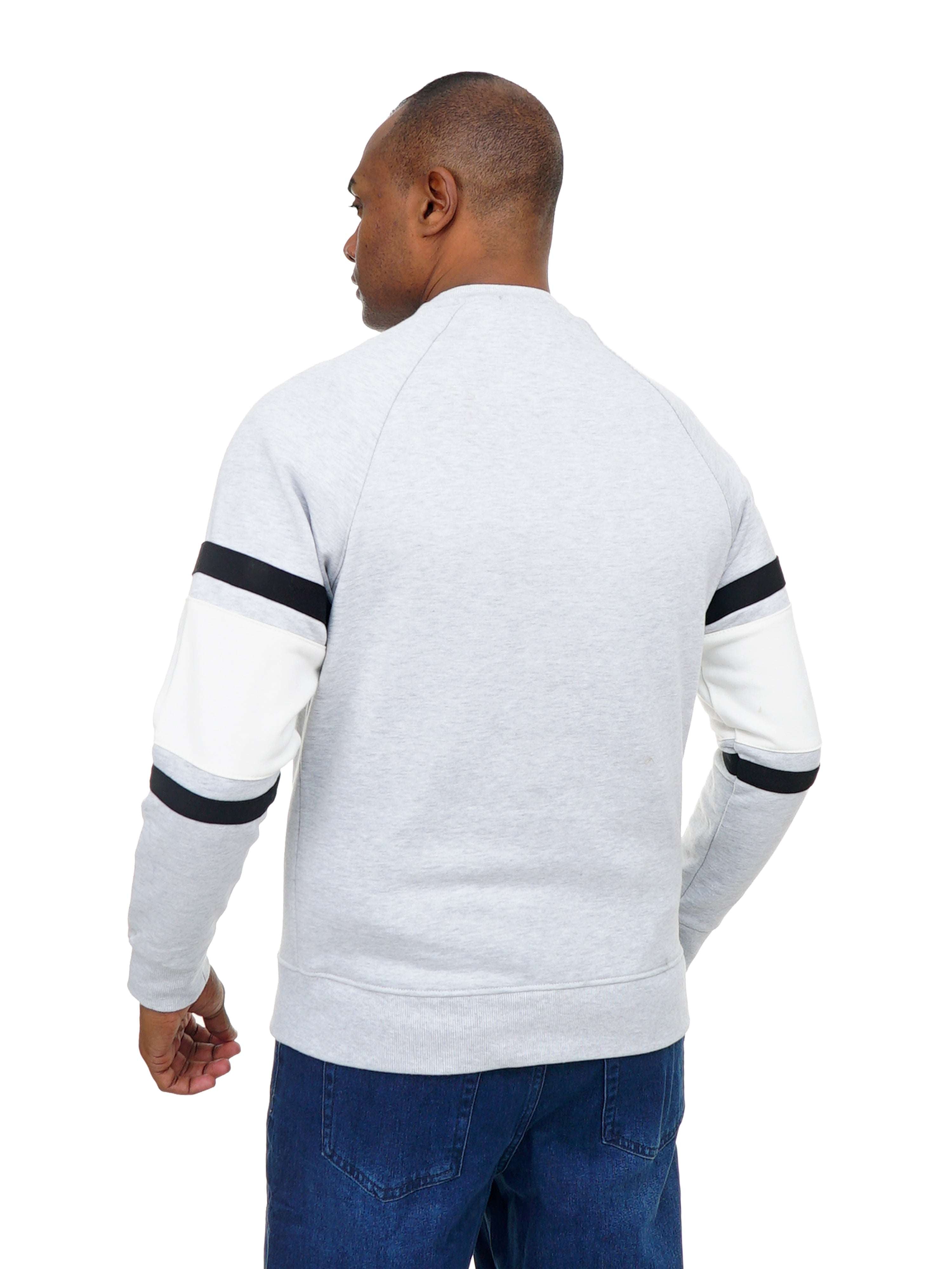 Men’s Casual Sweatshirt with Logo Print Round Neck Long Sleeves