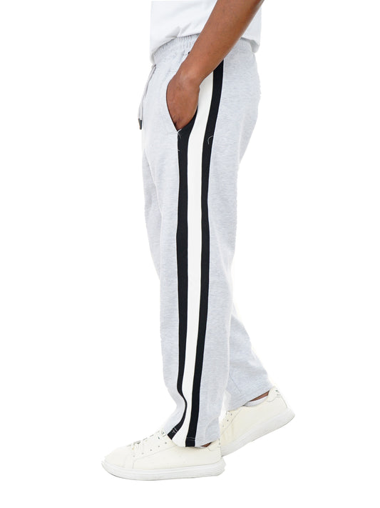 Men’s Cotton Jogger Pants with Side Stripes and Drawstring Waist