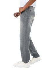 Men’s Wide Leg Mid-Rise Denim Jeans – Casual Streetwear Style
