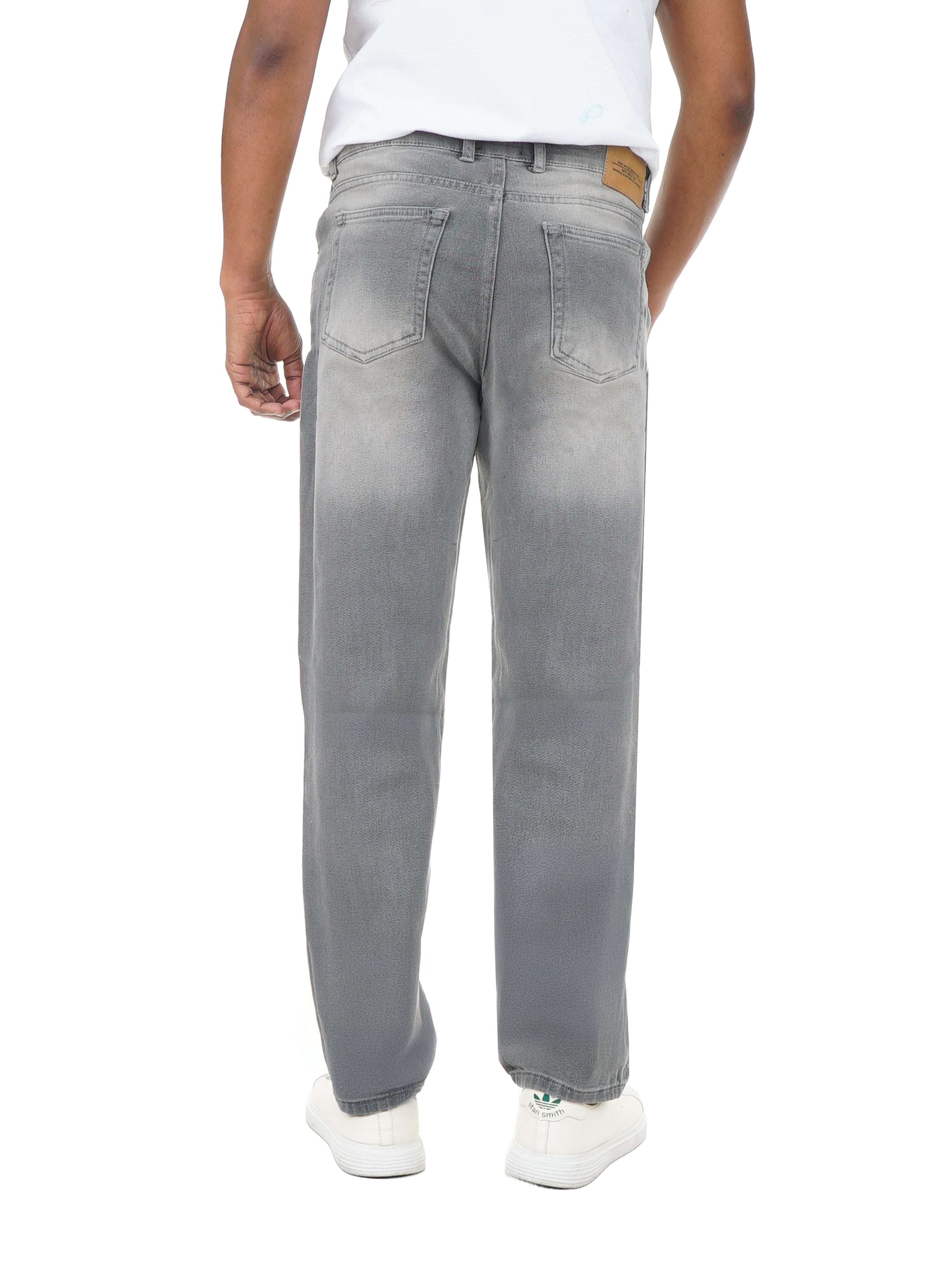 Men’s Wide Leg Mid-Rise Denim Jeans – Casual Streetwear Style