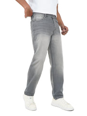 Men’s Wide Leg Mid-Rise Denim Jeans – Casual Streetwear Style