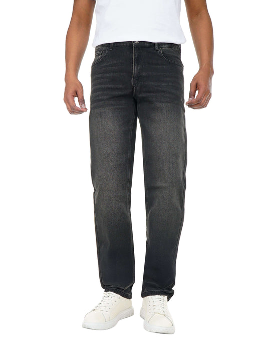 Men’s Wide Leg Mid-Rise Denim Jeans – Casual Streetwear Style