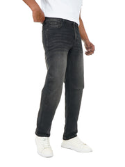 Men’s Wide Leg Mid-Rise Denim Jeans – Casual Streetwear Style