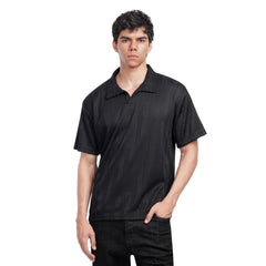 Men’s Textured Polo Shirt – Slim Fit Casual Summer Tee