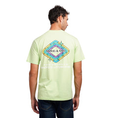 Men's Minimal Text Print Short Sleeve Cotton T-Shirt