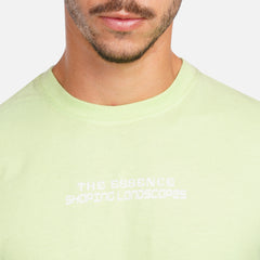 Men's Minimal Text Print Short Sleeve Cotton T-Shirt