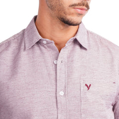 Men’s Short Sleeve Shirt – Casual Textured Button Down Shirt