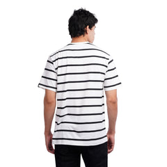 Men’s Striped Oversized T-Shirt – Casual Short Sleeve Crewneck Tee