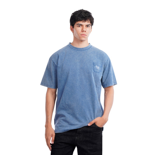 Men’s Washed T-Shirt – Oversized Casual Pocket Tee