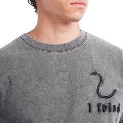 Men’s Washed Oversized T-Shirt – Casual Graphic Streetwear Tee