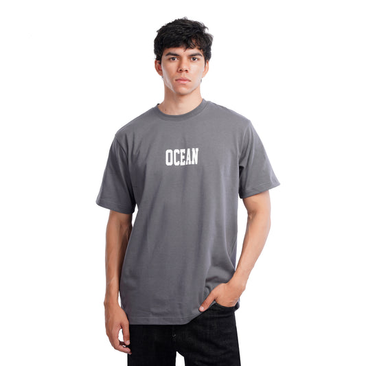 Men’s T-Shirt – Minimal Casual Tee with “OCEAN” Print