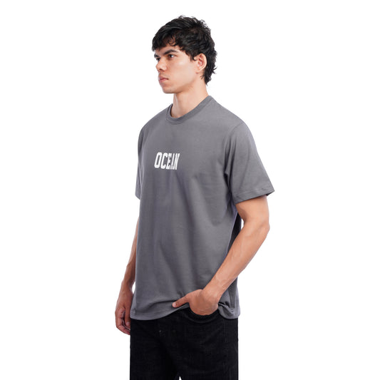 Men’s T-Shirt – Minimal Casual Tee with “OCEAN” Print
