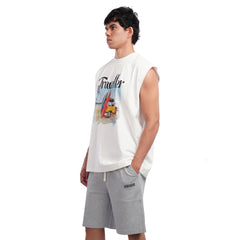 Men’s Sleeveless T-Shirt – Traveler Graphic Summer Casual Tank Tee