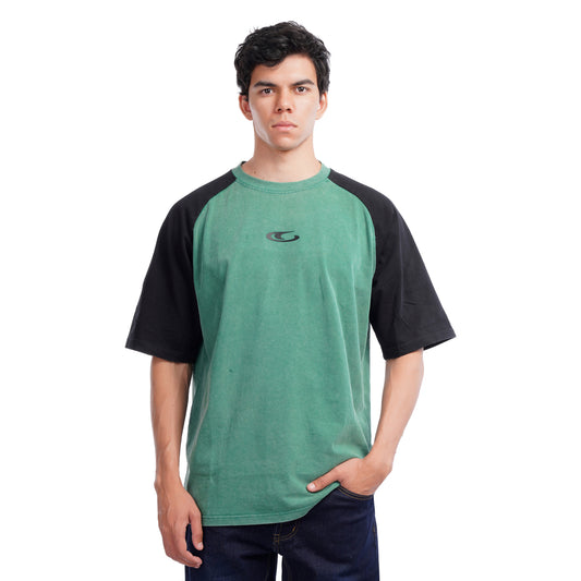 Men’s Oversized T-Shirt – Washed Raglan Sleeve Casual Tee