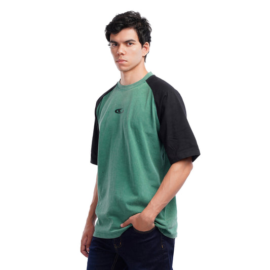 Men’s Oversized T-Shirt – Washed Raglan Sleeve Casual Tee