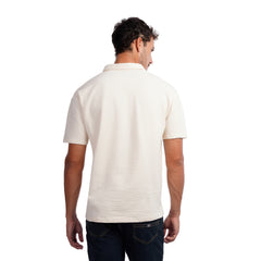 Men’s Textured Polo Shirt – Relaxed Fit Short Sleeve Polo