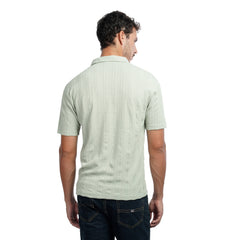 Men’s Textured Polo Shirt – Slim Fit Casual Summer Tee