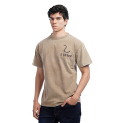Men’s Washed Oversized T-Shirt – Casual Graphic Streetwear Tee