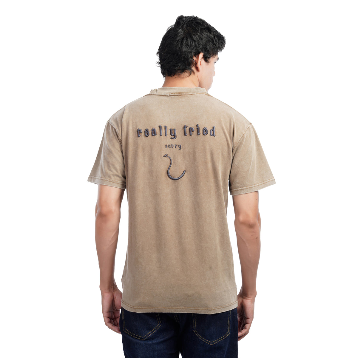 Men’s Washed Oversized T-Shirt – Casual Graphic Streetwear Tee