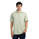 Men’s Short Sleeve Shirt – Casual Textured Button Down Shirt