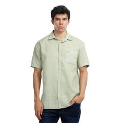 Men’s Short Sleeve Shirt – Casual Textured Button Down Shirt