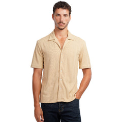 Men S Textured Short Sleeve Shirt Casual Button Down Summer Shirt