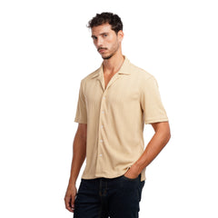 Men S Textured Short Sleeve Shirt Casual Button Down Summer Shirt