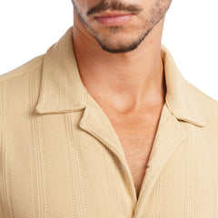 Men S Textured Short Sleeve Shirt Casual Button Down Summer Shirt