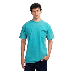 Men’s Washed T-Shirt – Casual Oversized Pocket Tee