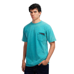 Men’s Washed T-Shirt – Casual Oversized Pocket Tee