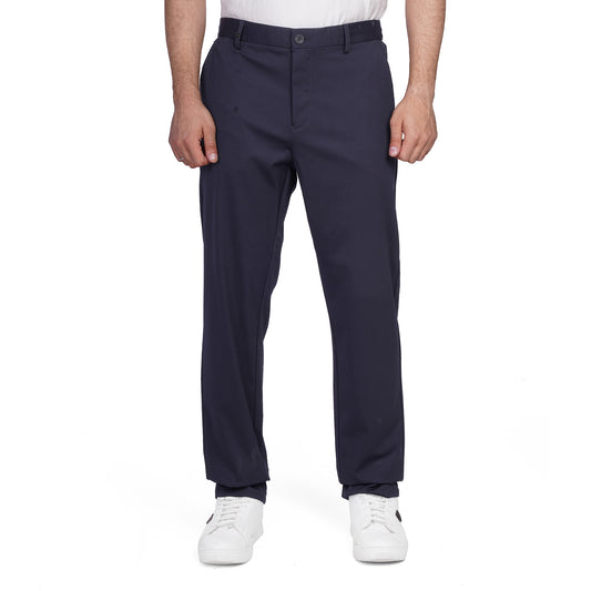 Men's Regular Fit Formal Casual Pants – Stretch Twill Trousers with Side Pockets